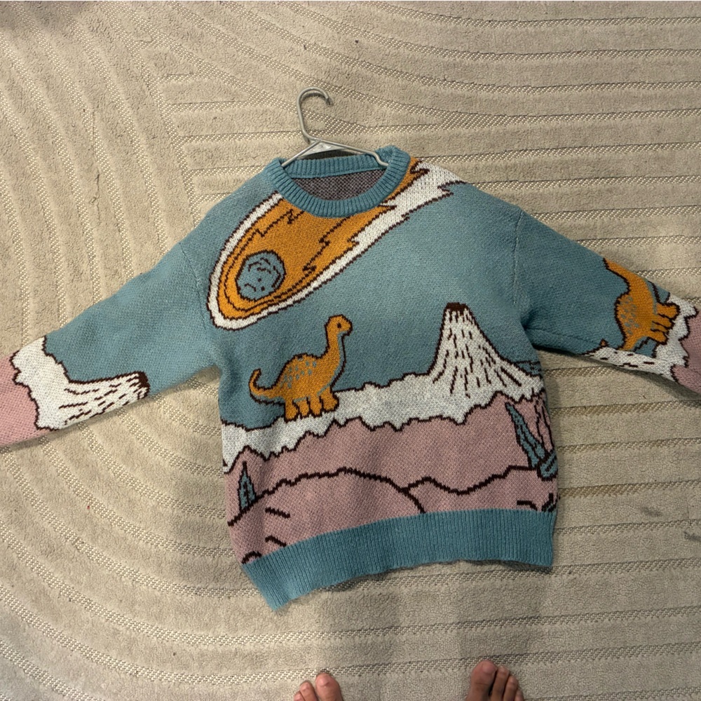 Infinity Blue Crewneck Sweater for Men